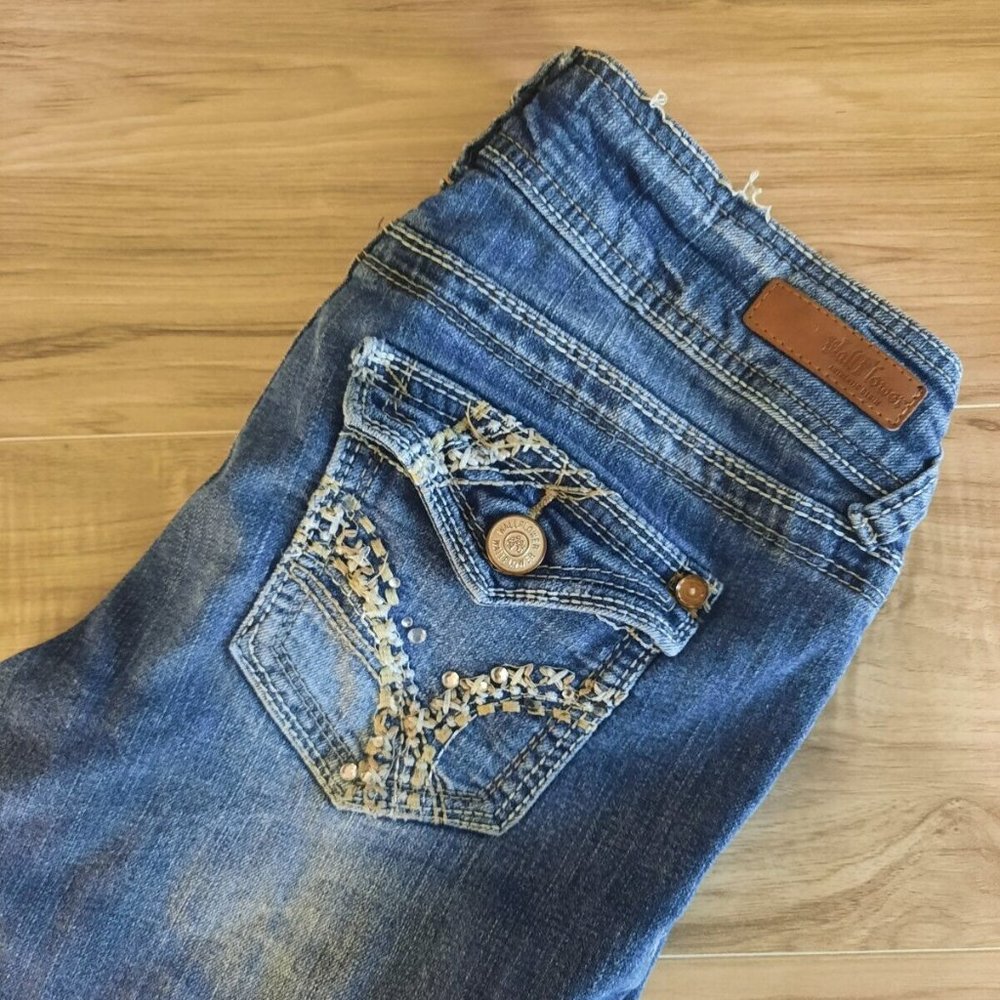 Wall Flower Women's Juniors 7 Light Washed Blue Jeans